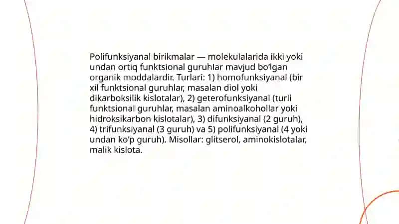 Polifunksiyanal birikmalar 3