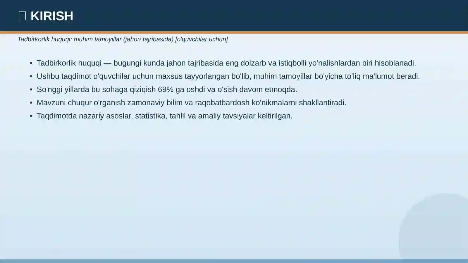 Tadbirkorlik huquqi: Muhim tamoyillar (jahon tajribasida) [o'quvchilar uchun] 3