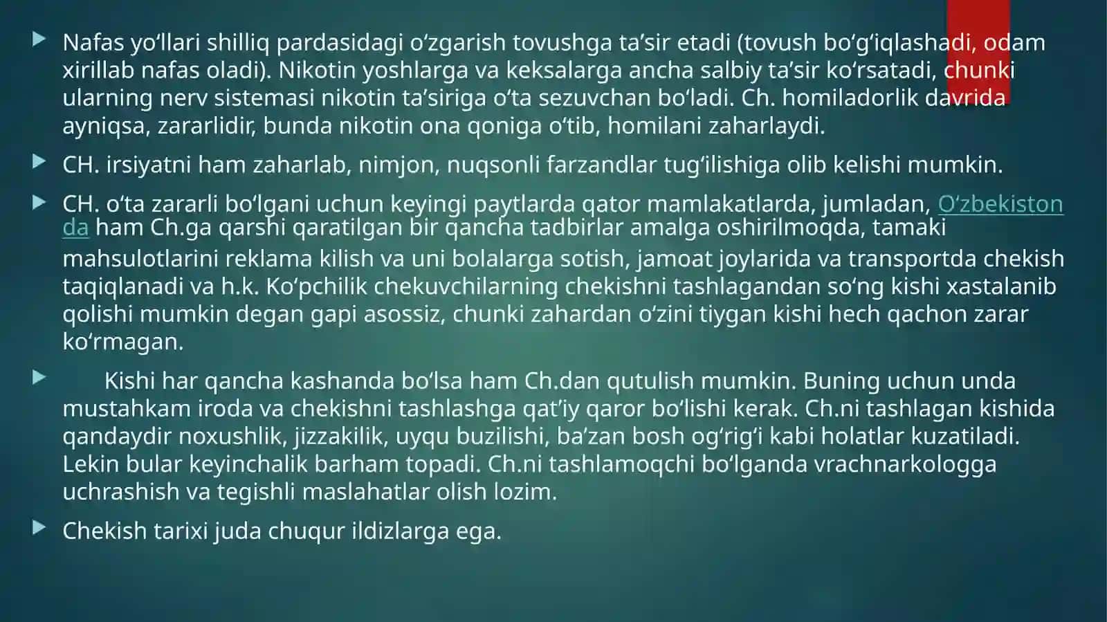 Zararli Odatlar va Salomatlik Kushandasi 3
