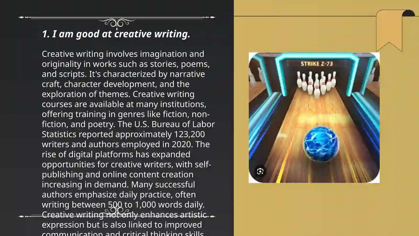 Creative Writing Course 3