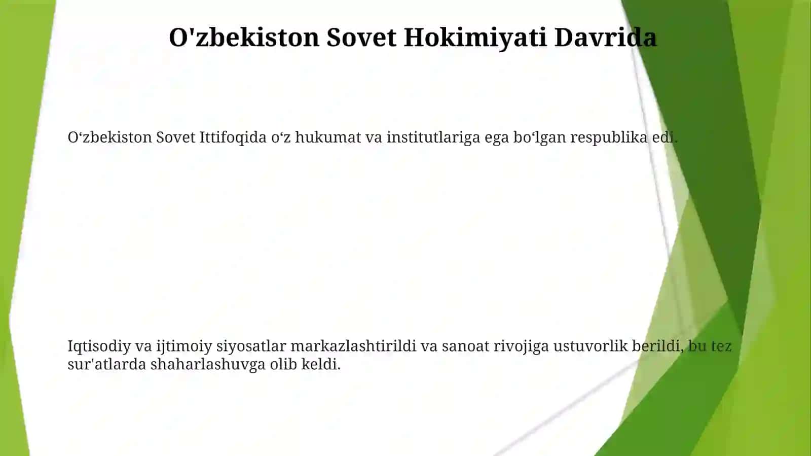 Iqtisodiy Sharoitlar va Muammolar 3