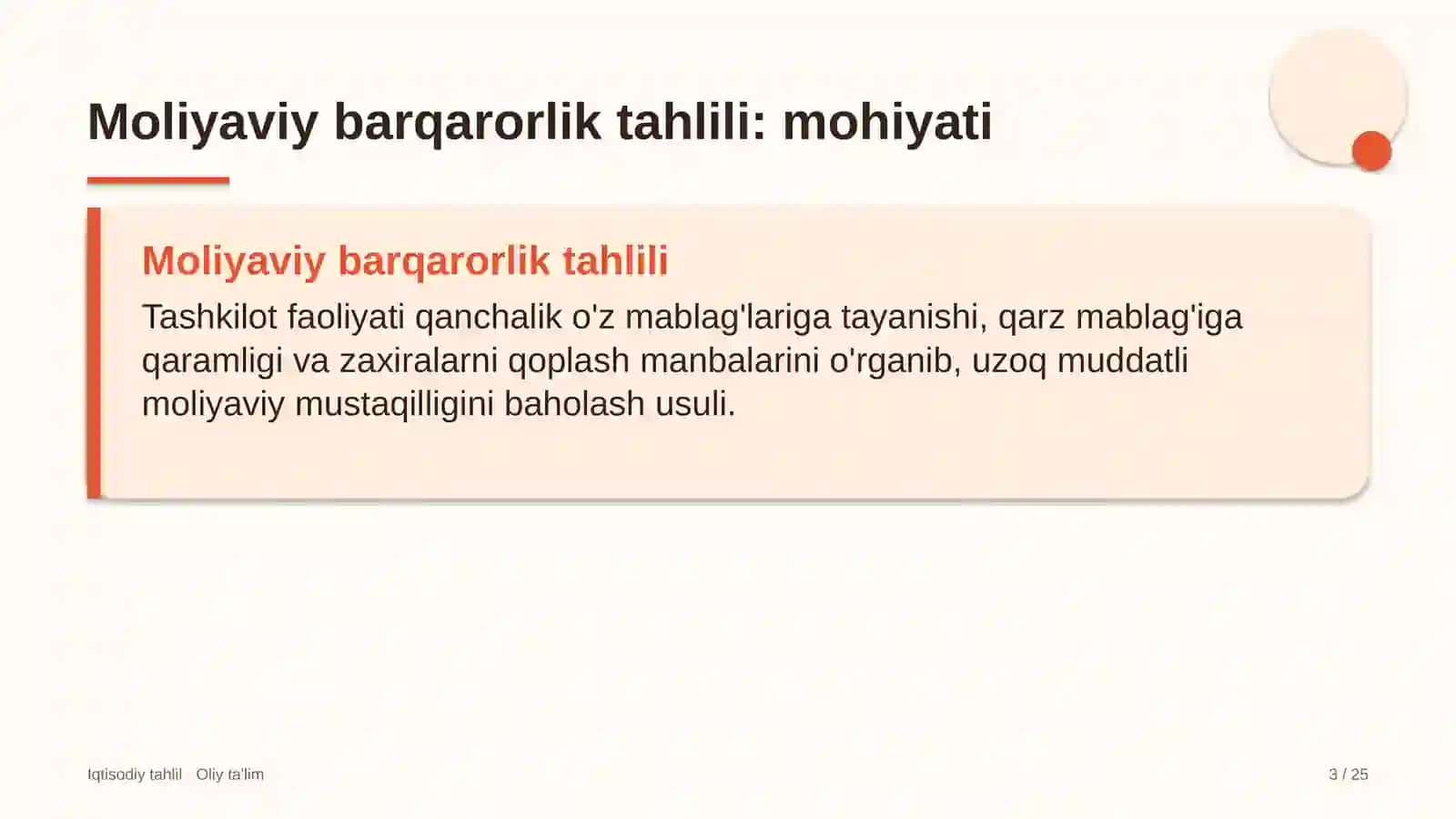 Kitob do'konlarida moliyaviy barqarorlik tahlili 3