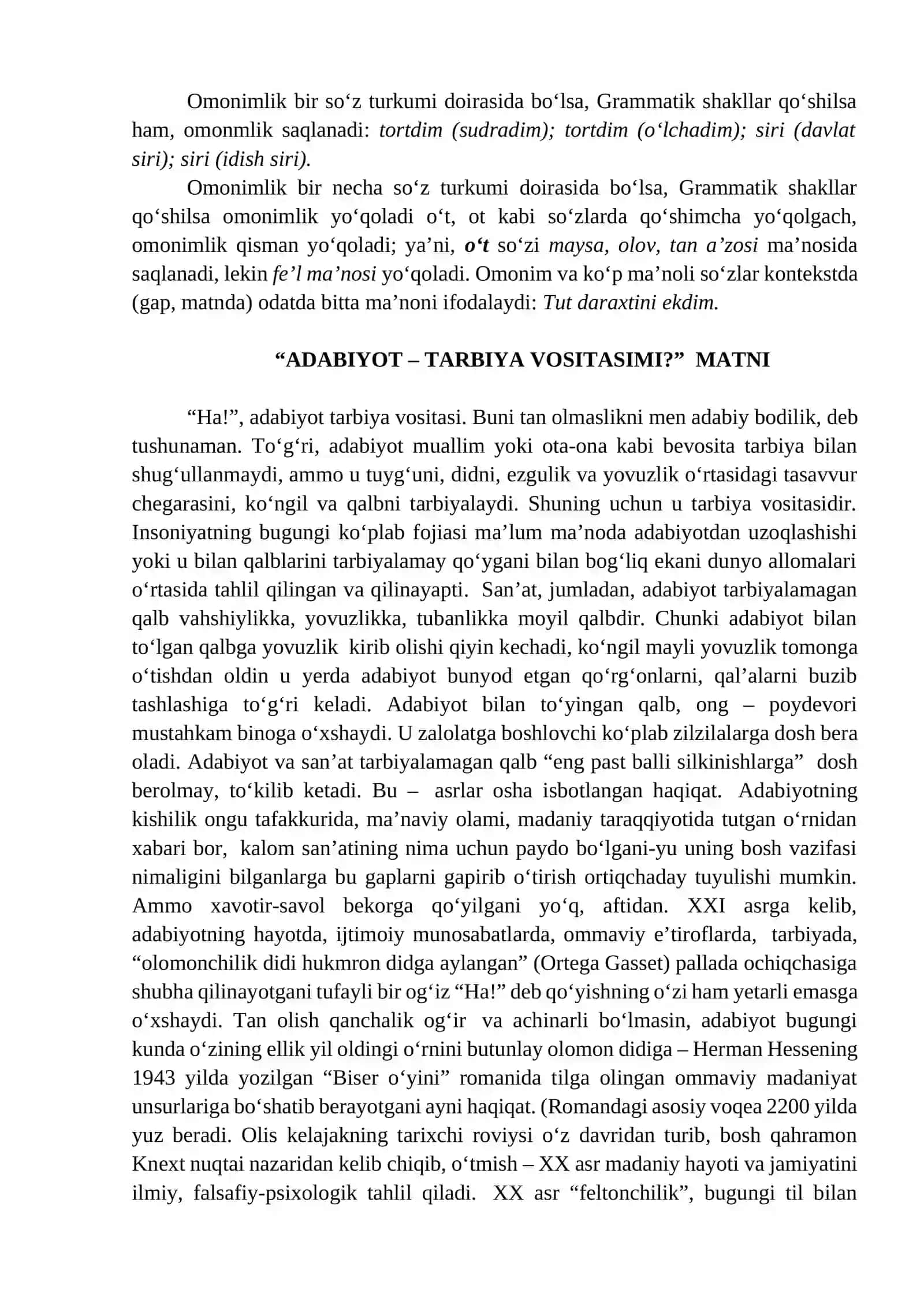 SINONIMLAR VA OMONIMLAR, ULARNING TURLARI: LEKSIK, FRAZEOLOGIK VA MORFOLOGIK SINONIMLAR VA OMONIMLAR 3