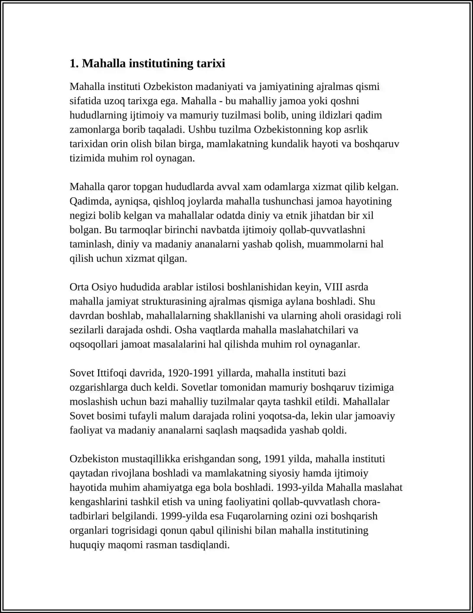 OʻZBEKISTONDA MAHALLIY OʻZINI-OʻZI BOSHQARISH ORGANLARNING SHAKLANISHI 3