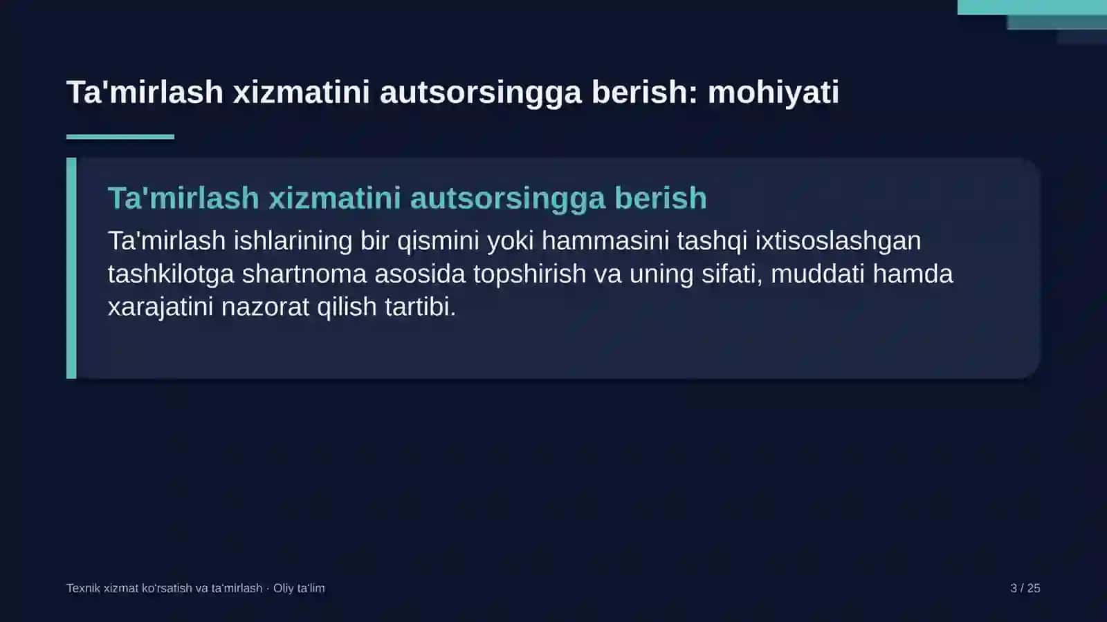 mikroelektronika sohasida ta'mirlash xizmatini autsorsingga berish 1299 3