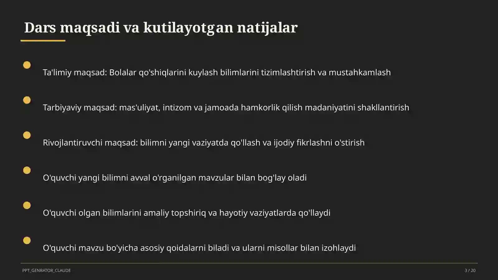 Bolalar qo'shiqlarini kuylash (1-sinf) 3