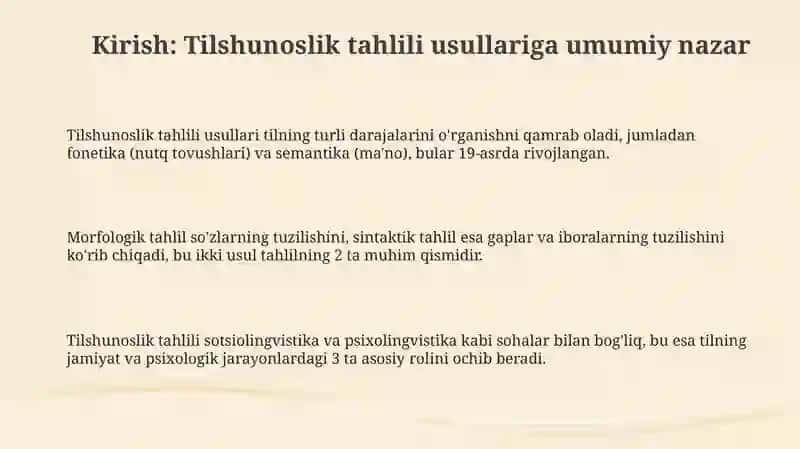Lengivistik tahlil metodlarini oʻrganish 3