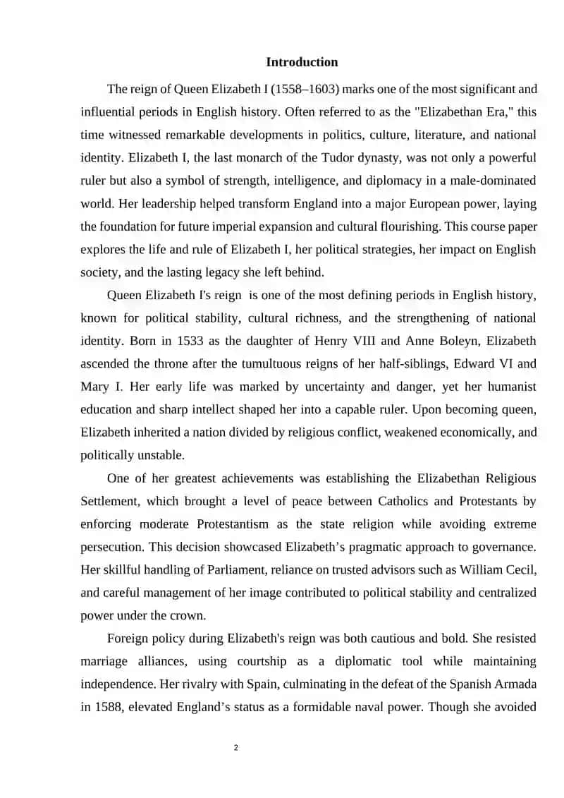 Elizabeth and England 3