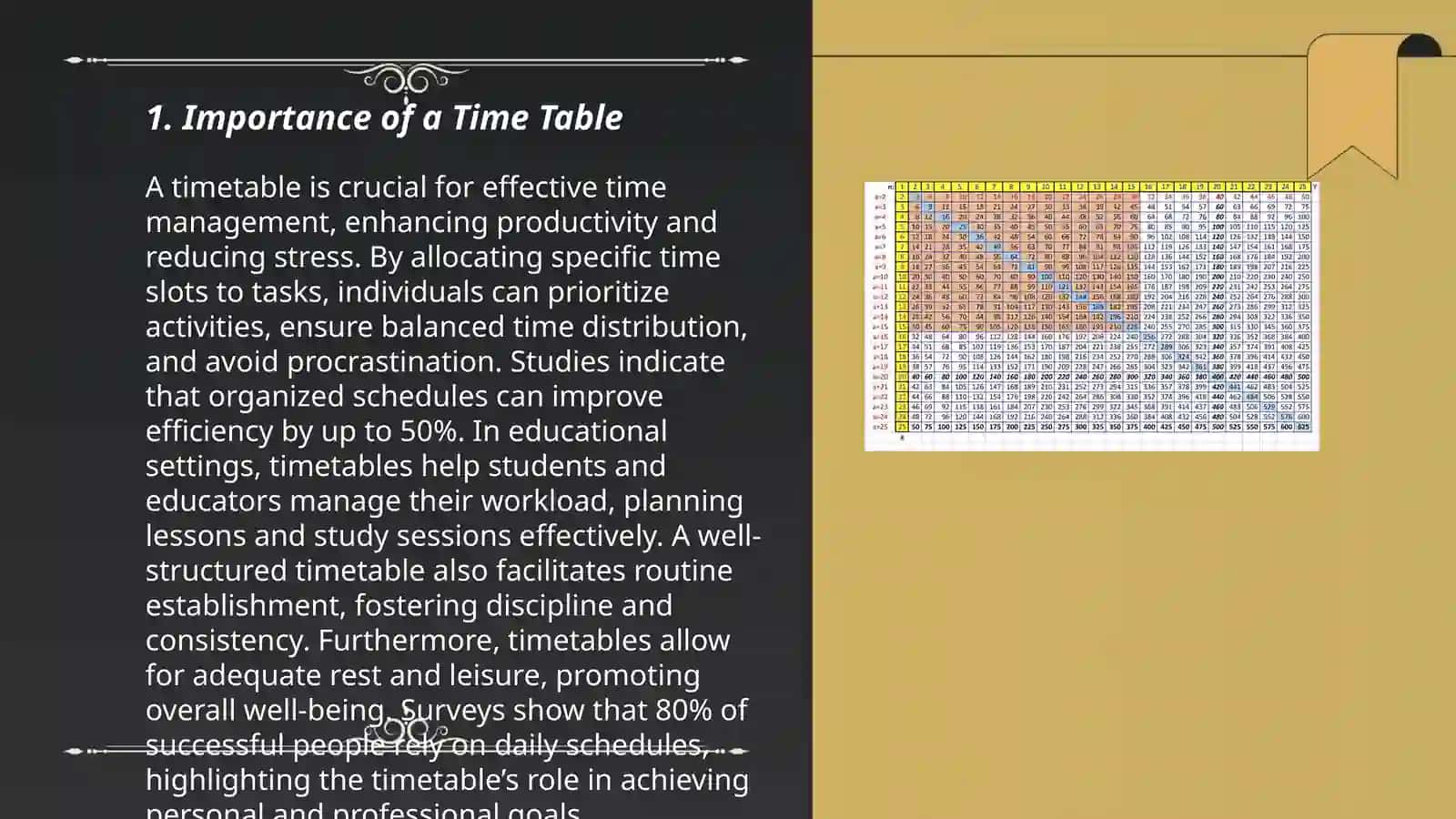Time table 3