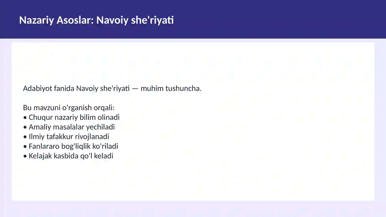 Alisher Navoiy dars ishlanma 3