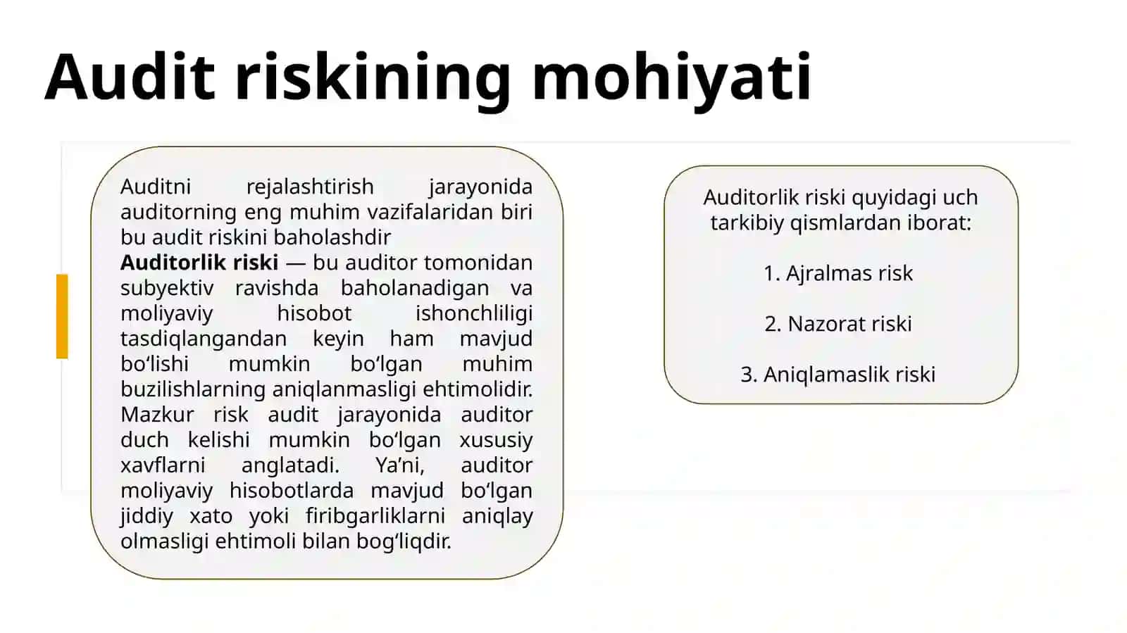 Audit riskini baholash usullari 3