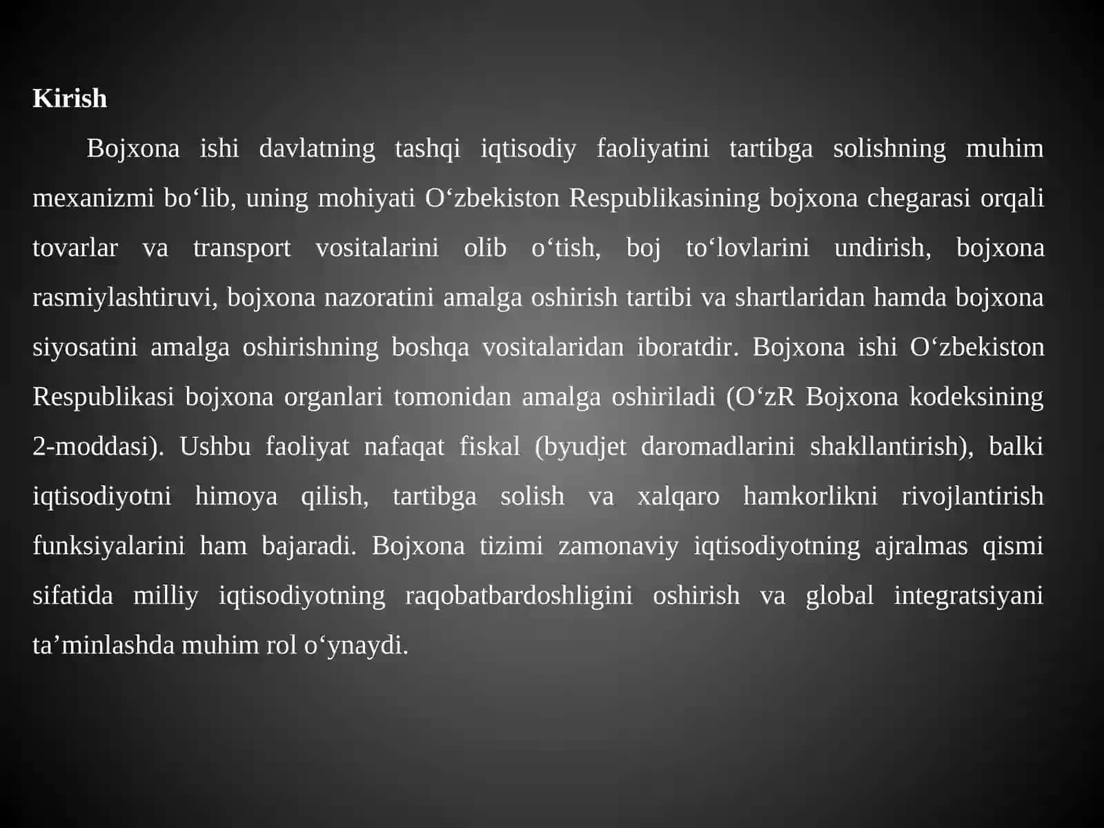 Bojxonaishining mohiyati 3