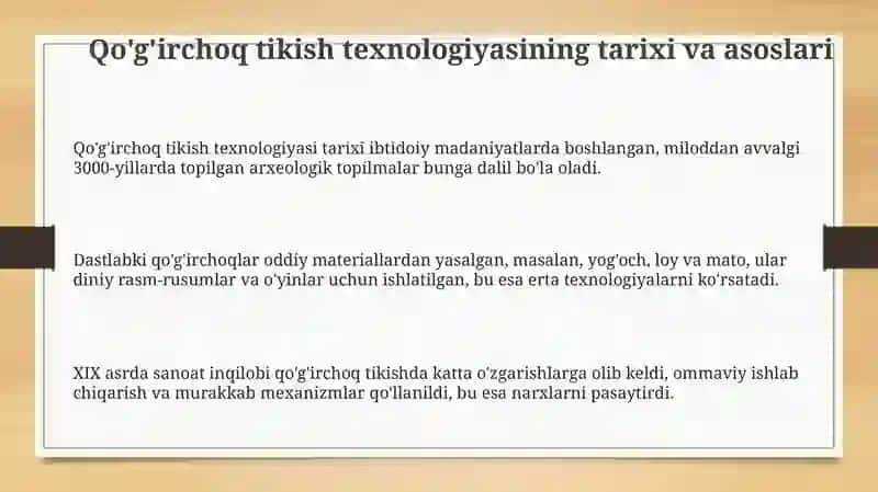 Qo'g'irchoq tikish texnologiyasi 3