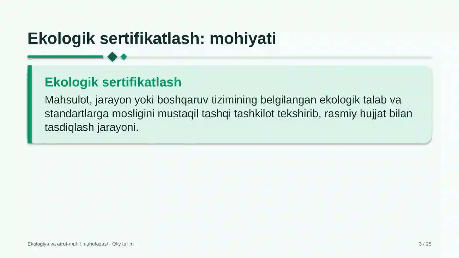 Chiqindilarni qayta ishlash korxonalarida ekologik sertifikatlash 3