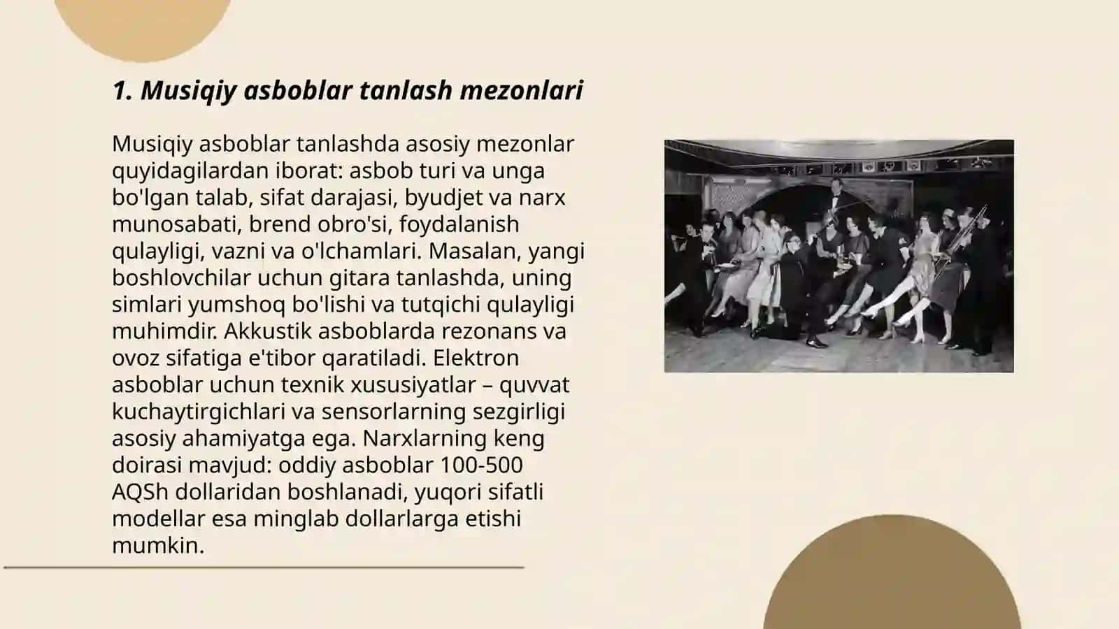 Musiqali faoliyat uchun jihozlar 3
