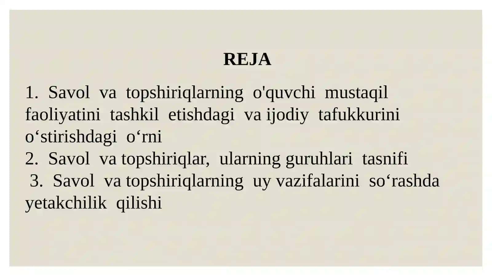 O‘quvchilar bilimin ibaholashda savol va topshiriqlarning o‘rni 3