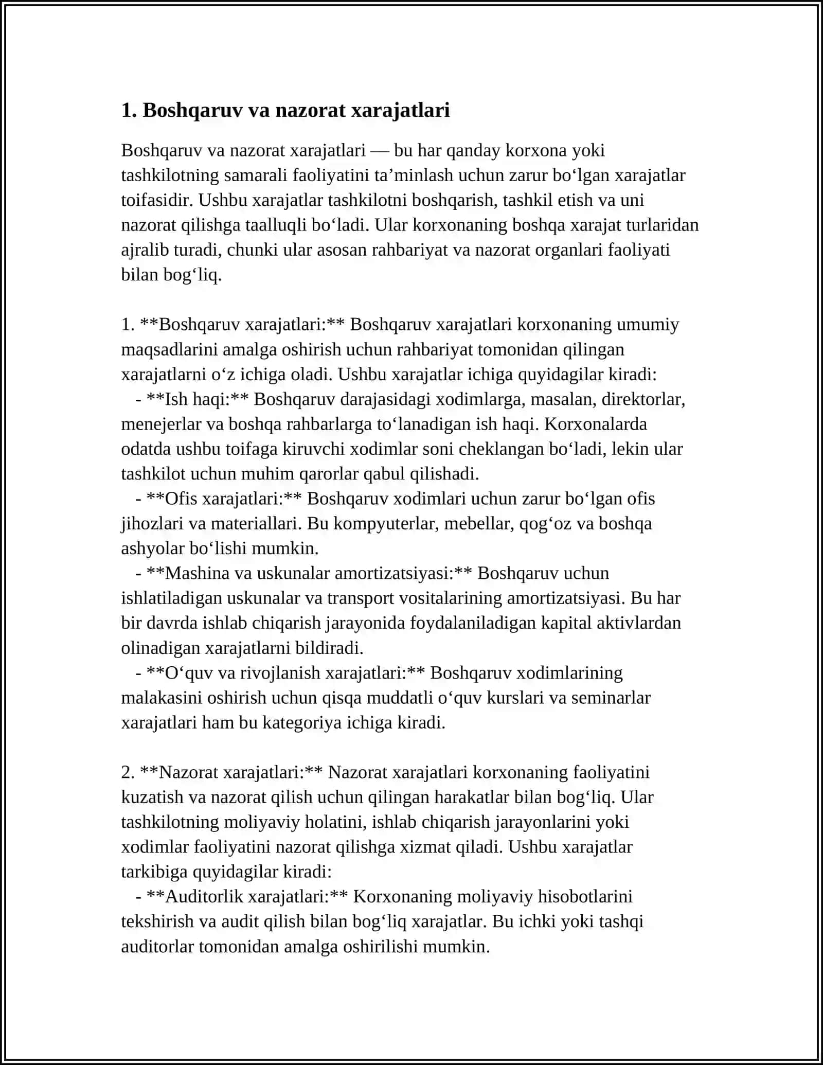 SHARTNOMALAR NAZARIYASI NUQTAI NAZARIDAN O‘ZBEKISTON IQTISODIYOTIDA AYNIQSA QAYSI TRANZAKSIYA XARAJATLARI YUQORI HISOBLANADI? 3
