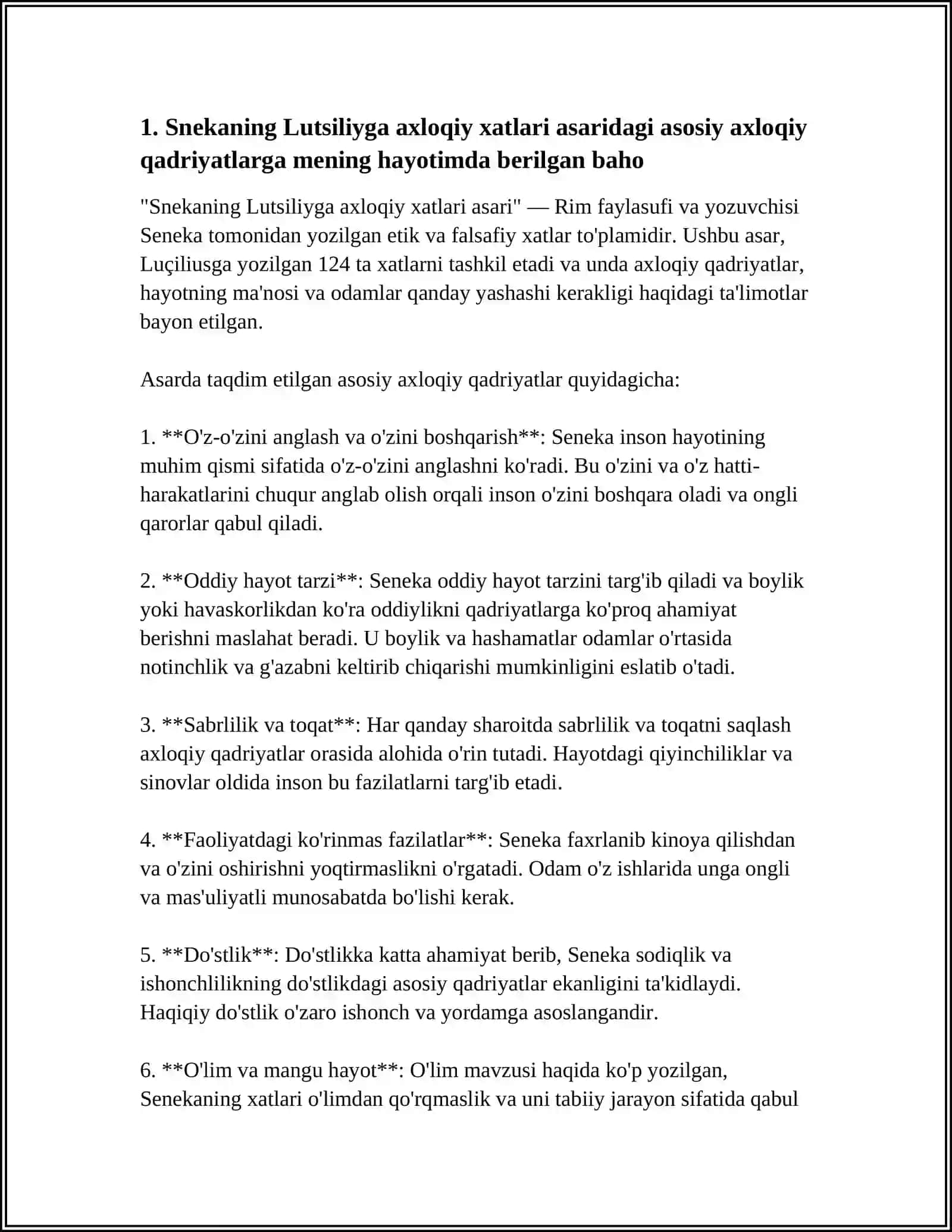 Snekaning Lutsiliyga Axloqiy Xatlari Asari Haqida Talabalarning Oz Hayoti Va Faoliyatiga Baho Berilgan Esse Tattoo Lash 3