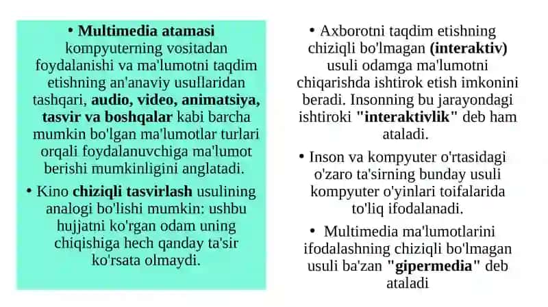 Maktabgachata’lim tashkilotlarida multimediya lardan foydalanish 3