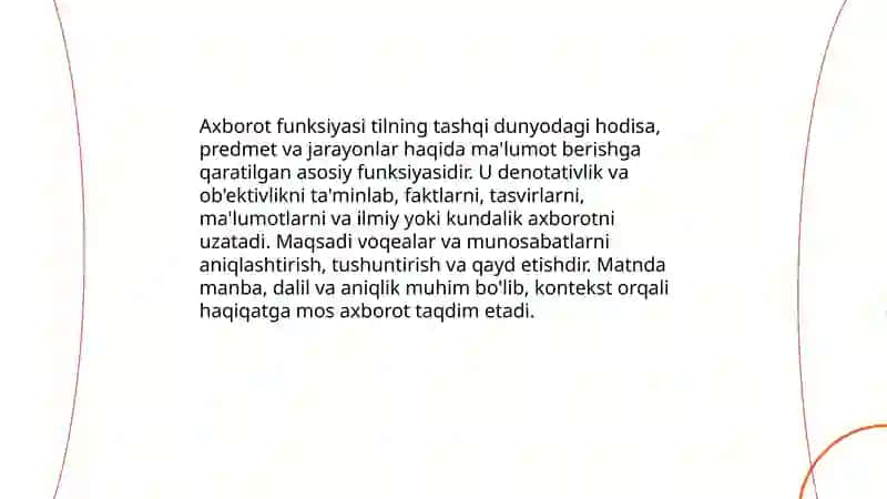 Til funksiyalari 3