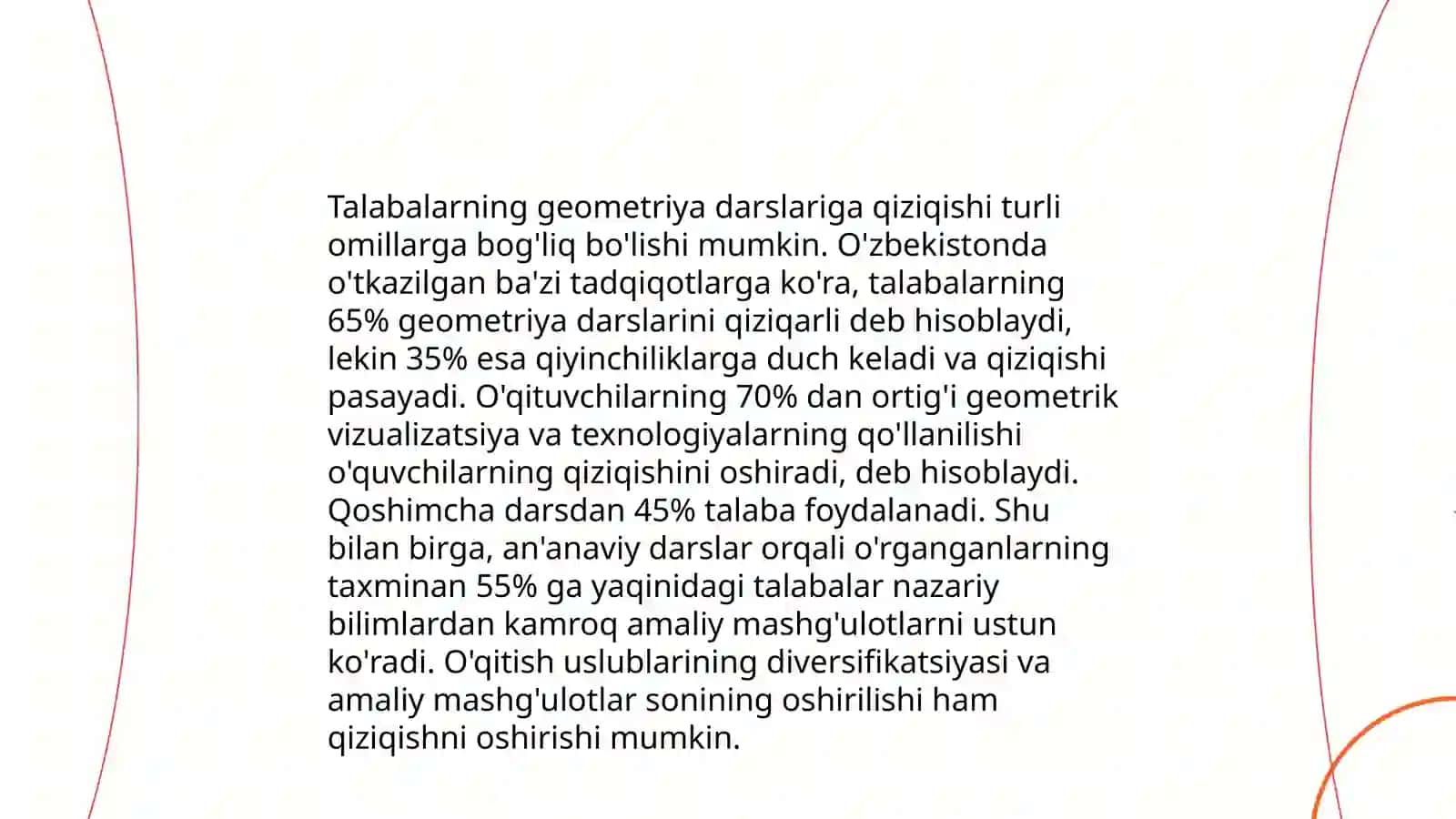 Geometriya mashg’ulotini kuzatish va tahlil qilish 3