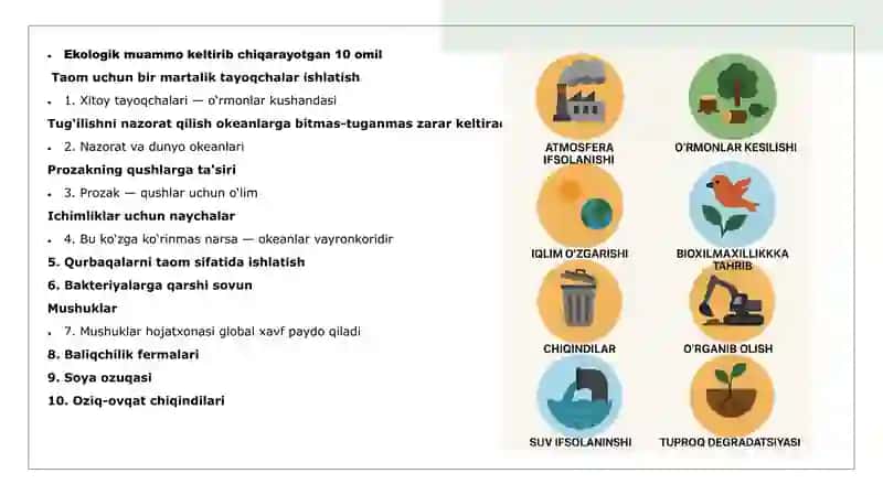 Ekologik tahdidlar va ularni bartaraf etish yo‘llari 3