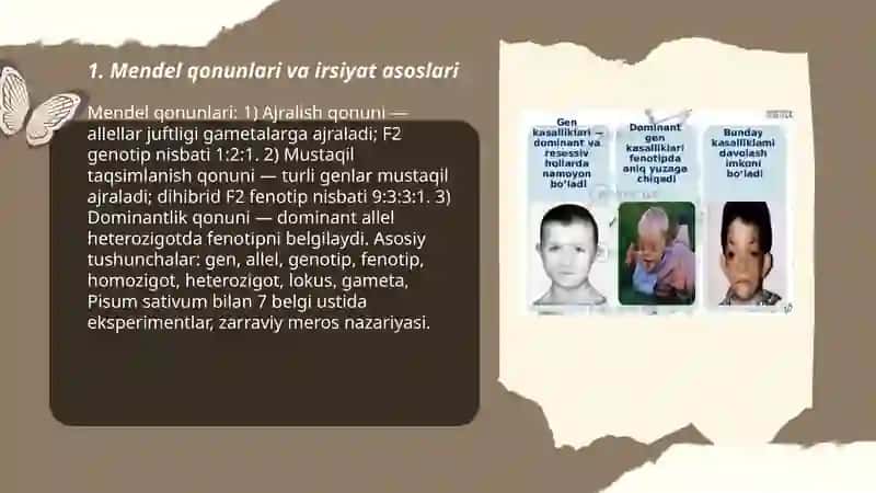 Mendel qonunlari va irsiyat asoslari 3