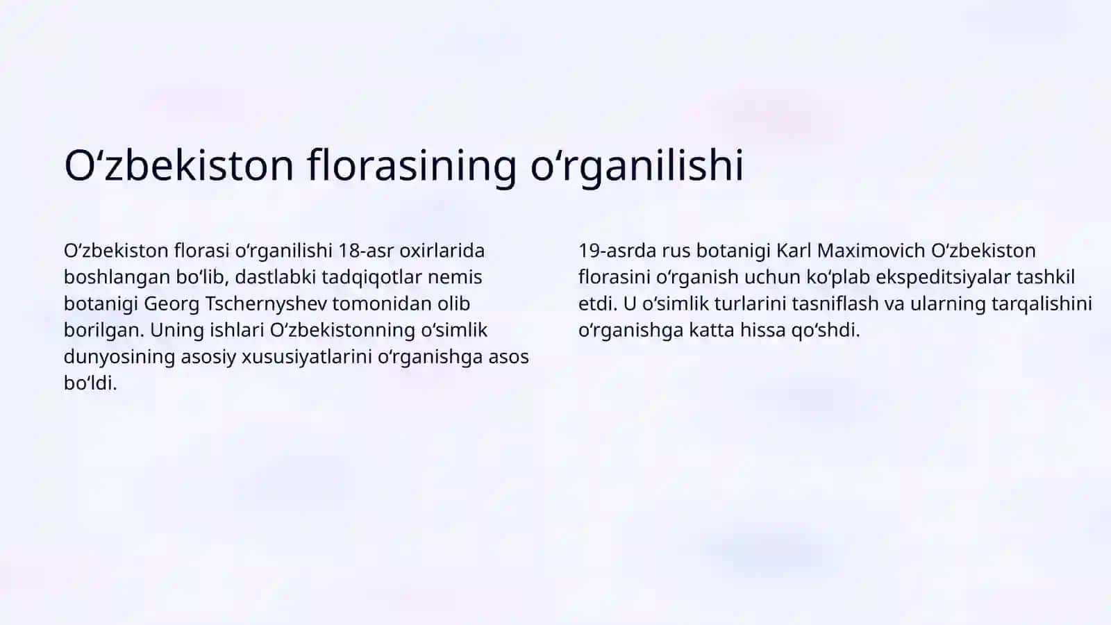 O‘zbekiston va Qoraqalpog‘iston florasining o‘rganilish tarixi 3