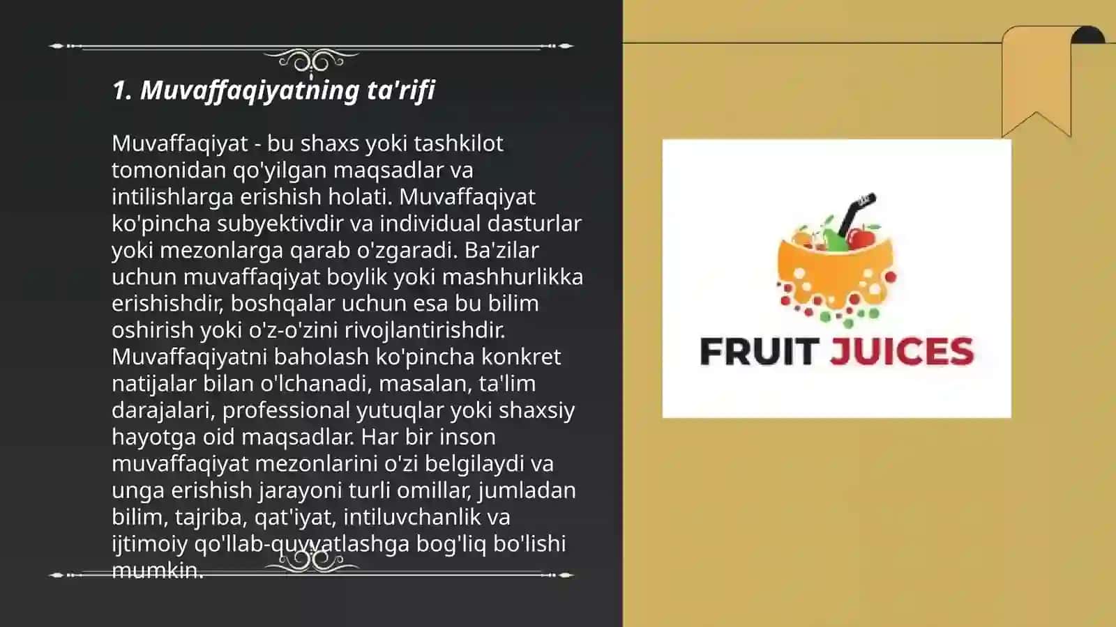 Muvaffaqiyat- qimmatli tajriba mevasi 3