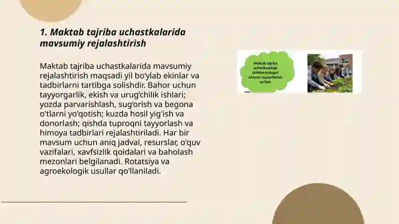Maktab tajriba uchastkalarida sinfdan tashqari ishlarni rejalashtirish yo‘llari 3