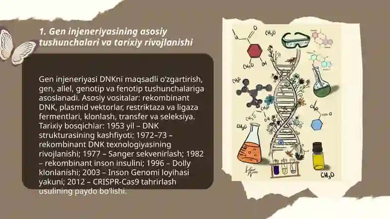 Gen injeneriyasi va uni amaliyotda qo'llanilishi 3