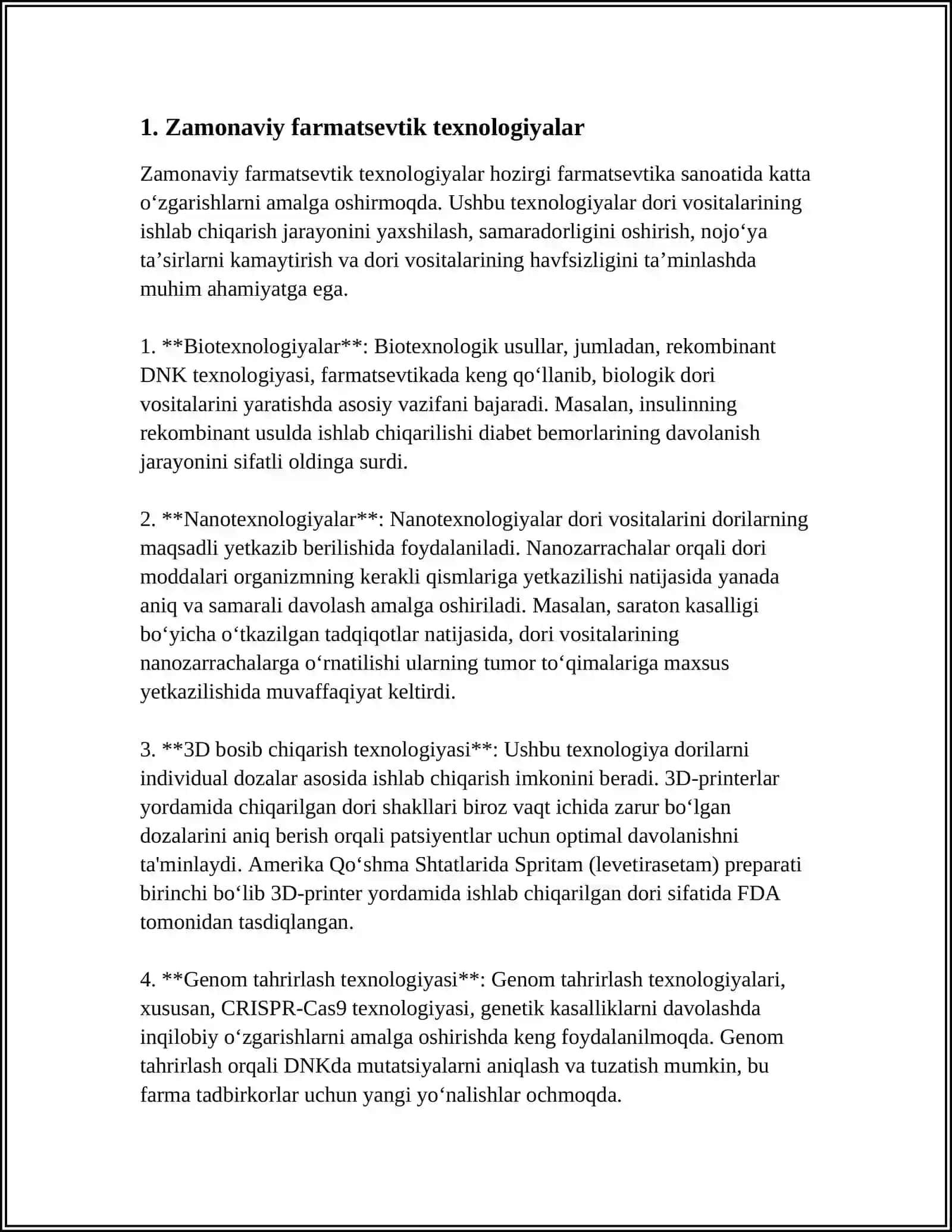 ZAMONAVIY FARMATSIYA 3