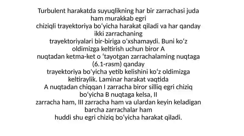 Suyuqliklarning turbulet harakati 3