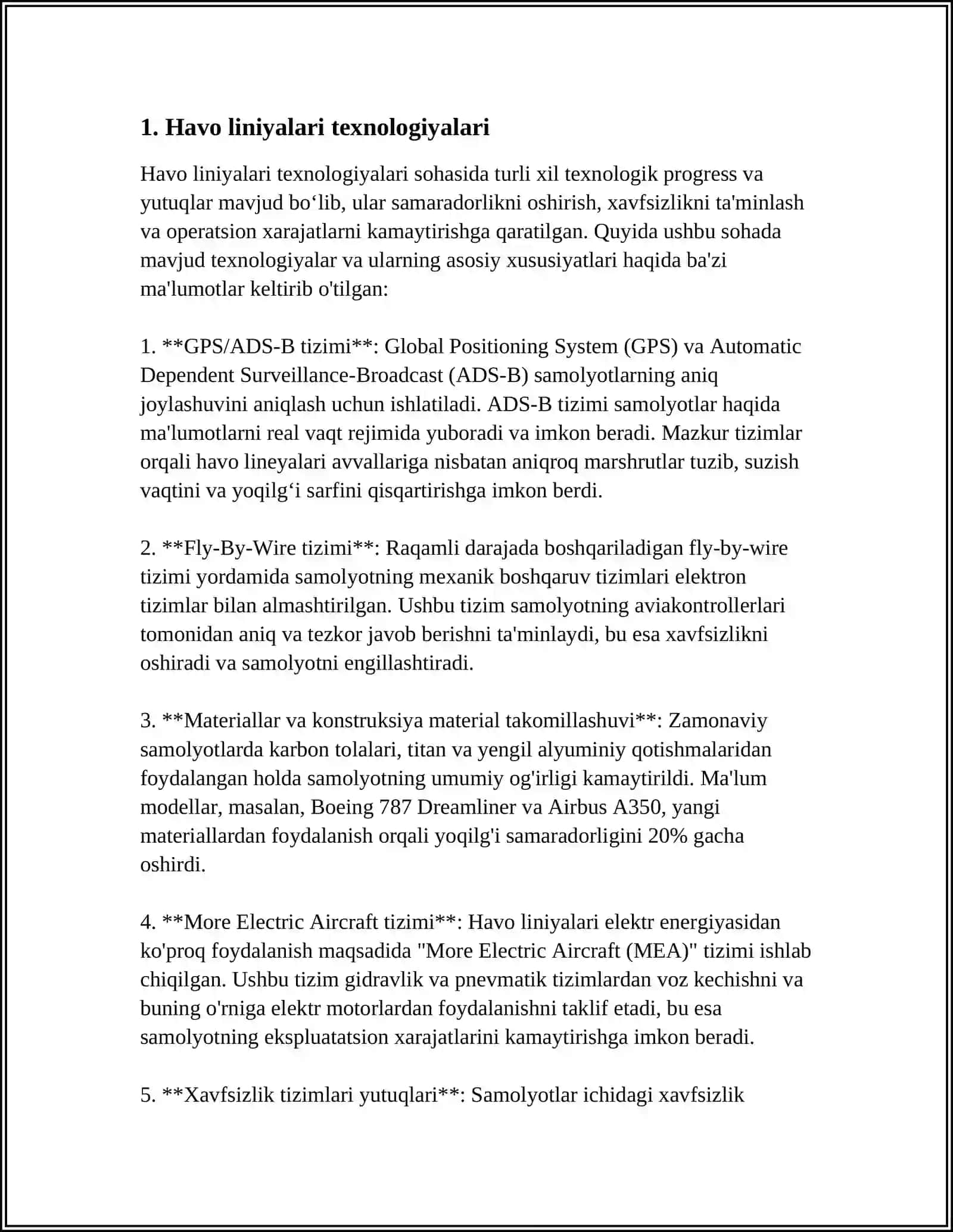 HOVO LINIYALARI ISHLATLISHDA TEHNIK HIZMAT KURSATISH 3