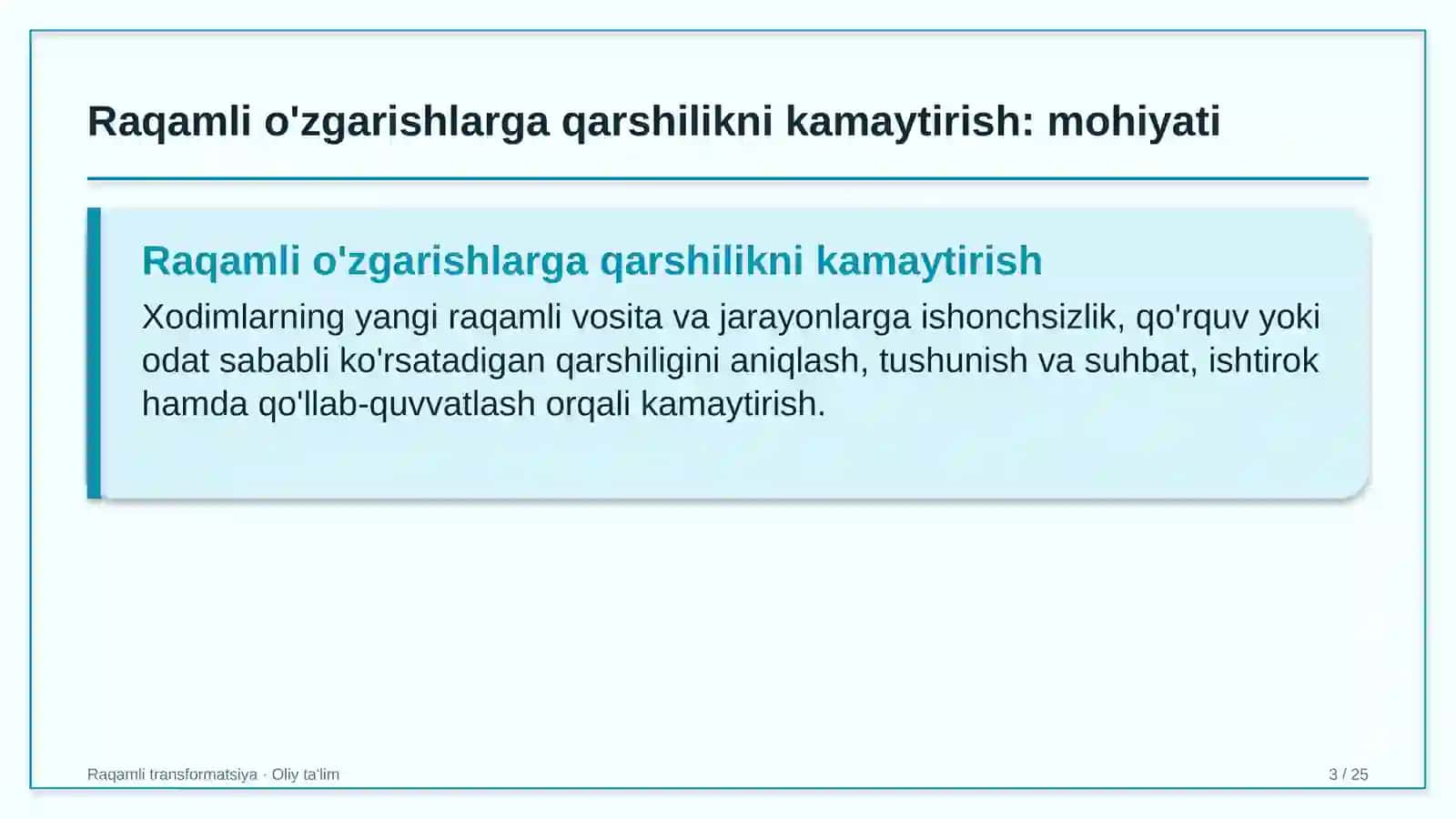olimpiya zaxiralari kollejlarida xodimlarning raqamli o'zgarishlarga qarshiligini kamaytirish 1075 3