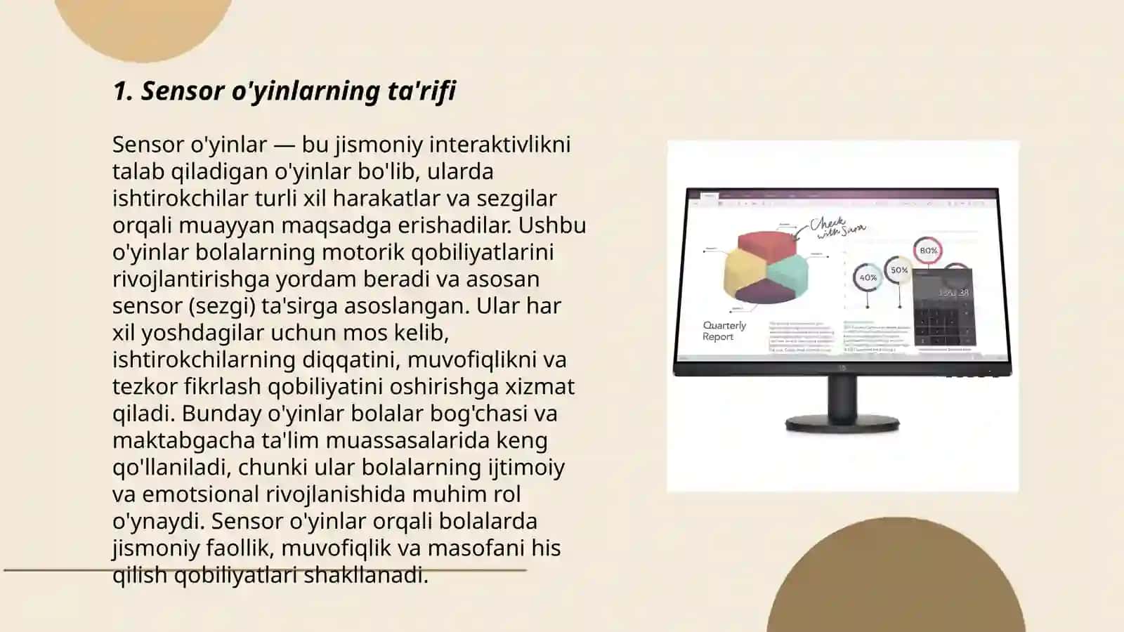 Sensor o'yinlarning ta'rifi 3