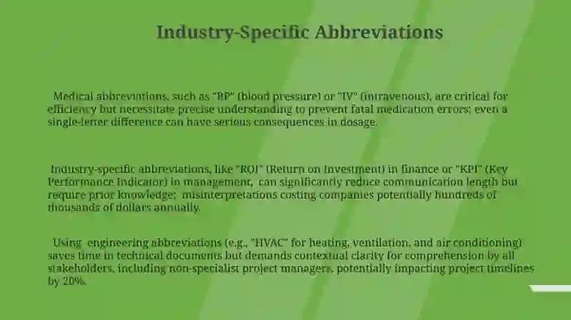 Industry-Specific Abbreviations 3