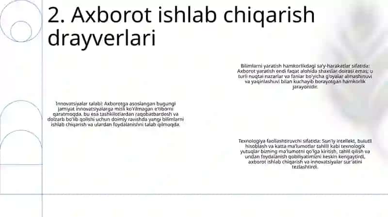 Axborotni Jamiyatda Tutgan O'Rni Va Ahamiyati 3