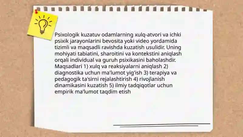 Psixologik kuzatuv metodikasi 3