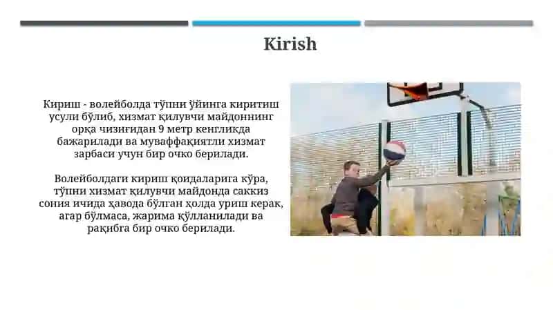Voleybol o'yin qoidalari va o'lchamlari 3