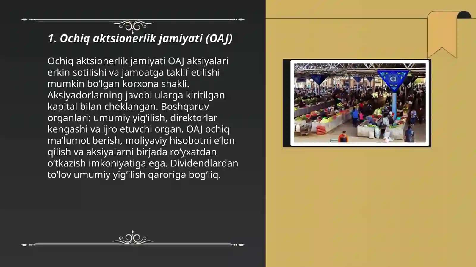 Ochiq aktsionerlik jamiyati (OAJ) 3