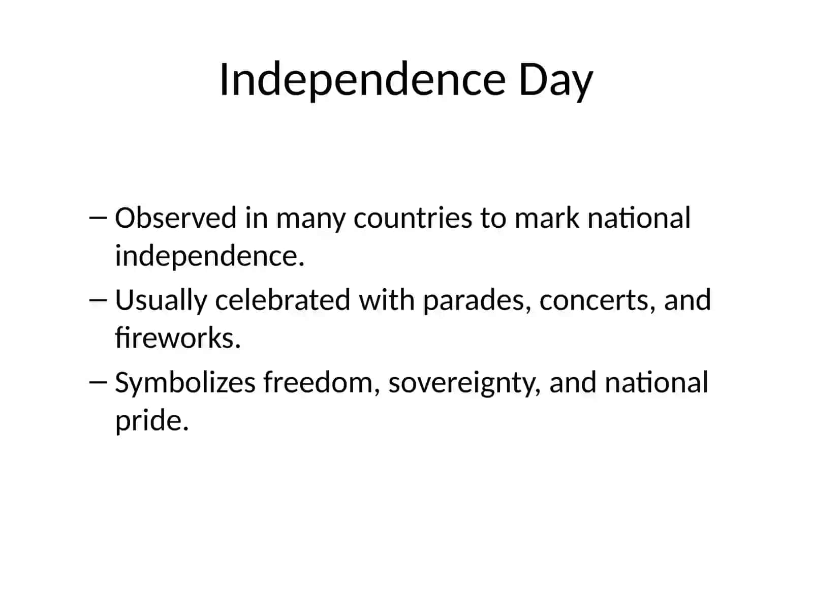 National Holidays: Overview 3