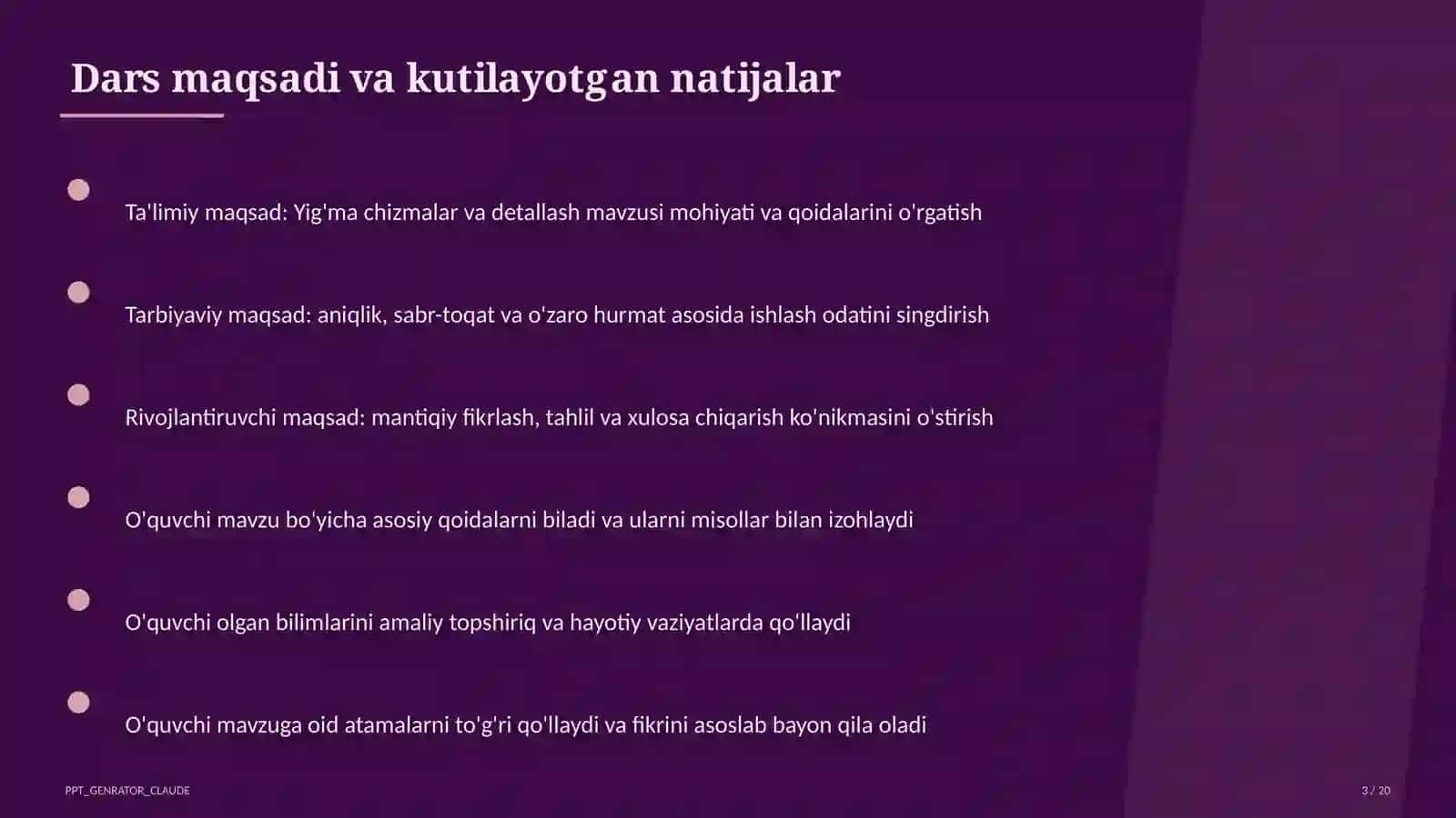 Yig'ma chizmalar va detallash (9-sinf) 3