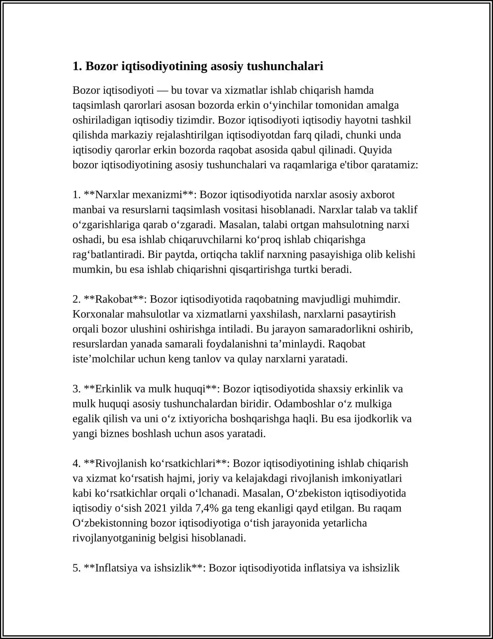 BOZOR IQTISODIYOTI VA UNING ASOSIY XUSUSIYATLARI 3