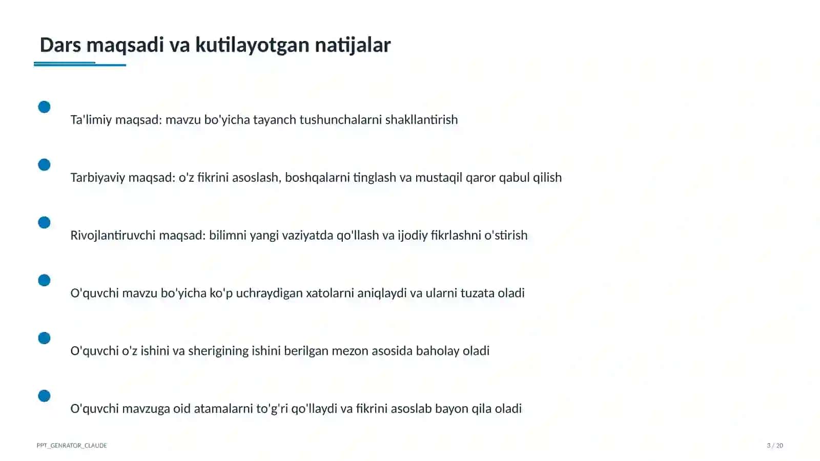 Yoshlar va jamiyat: ijtimoiy faollik (10-sinf) Tarbiya fani (1– 11) — o'qituvchilar uchun 3