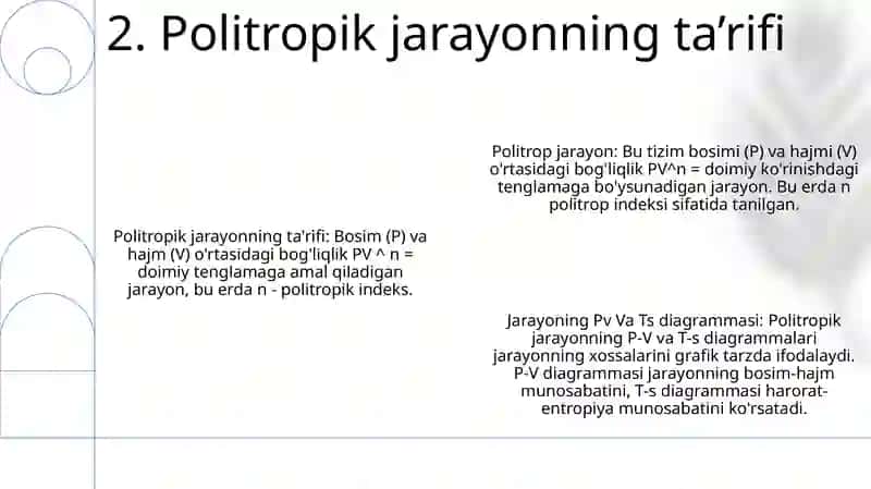 Politrop Jarayon. Jarayoning Pv Va Ts Diogrammasi 3