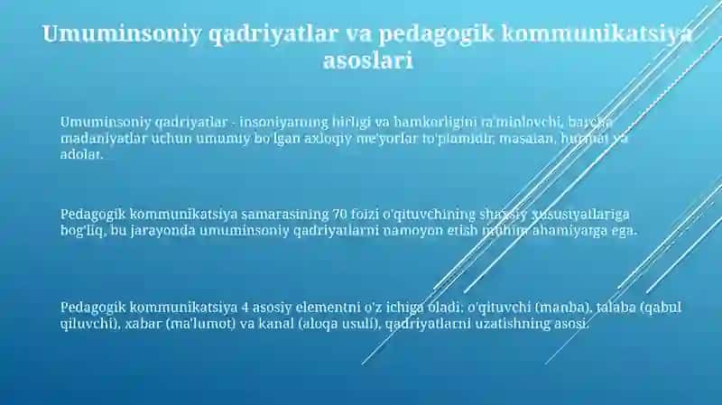 Umuminsoniy qadriyatlar 3
