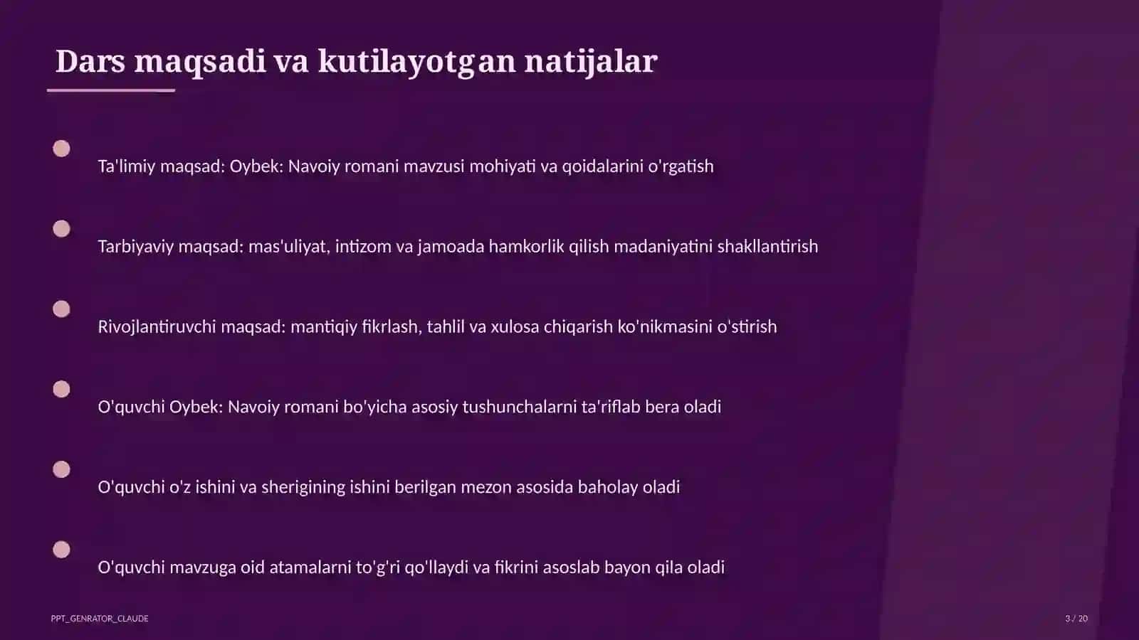 Oybek: Navoiy romani (10-sinf) 3