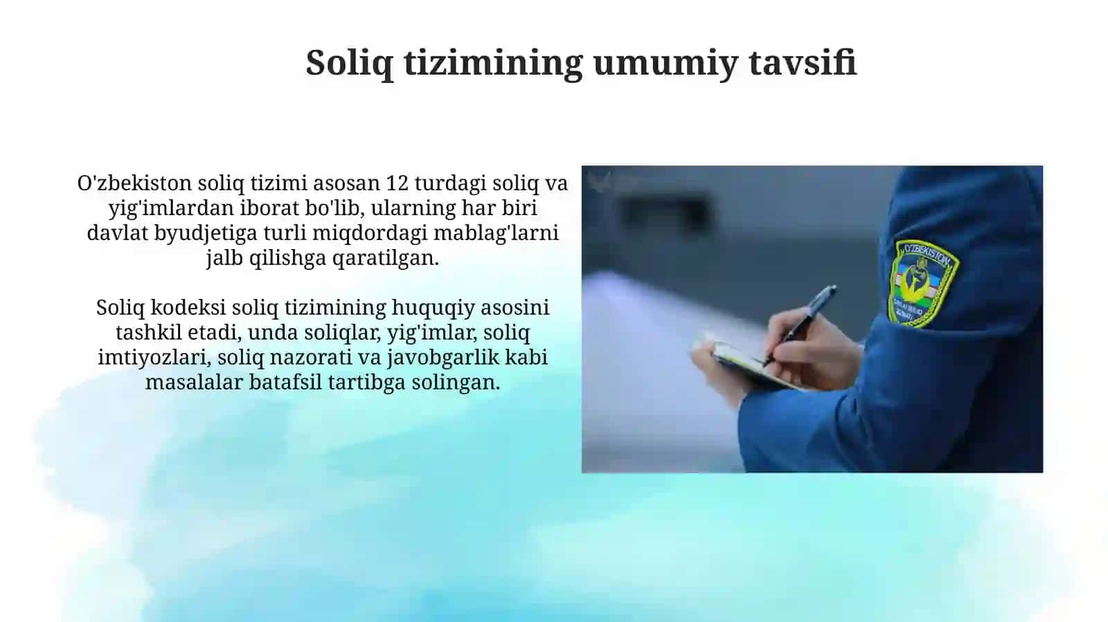 O'zbekistonda gioliqturlari bo'yicha soliqtizimi 3