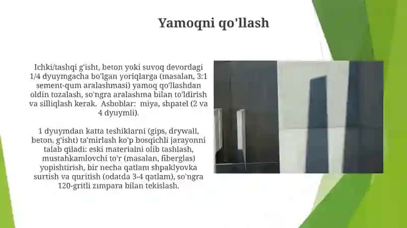 Yamoqni qo'llash 3